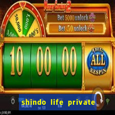 shindo life private server codes